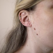 Pendientes en forma de T 10 mm efecto trenzado - Gold filled (Gold Filled) x2