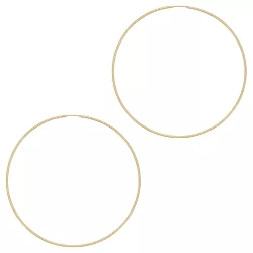 Pendientes de aro de 65 mm - Alambre de 1,3 mm - Gold filled (Gold Filled) x2
