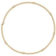 Pulsera elástica con tubos y cuentas redondas - Gold filled (Gold Filled) x1