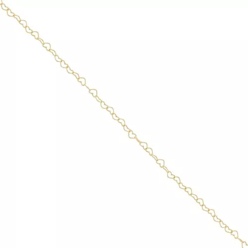 Cadena de fantasía corazón 2,8 mm - Gold filled (Gold Filled) x20cm