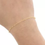 Cadena de fantasía corazón 2,8 mm - Gold filled (Gold Filled) x20cm