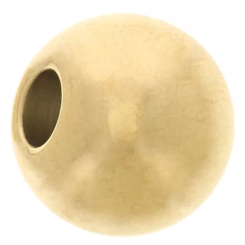 Cuenta redonda aplanada 12 mm - agujero grande - Acero inoxidable 304L Dorado x1