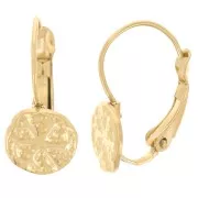 Ganchos 17 mm - Irregular Sand dollar pattern - Acero inoxidable 304L Dorado x2