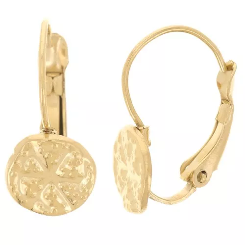 Ganchos 17 mm - Irregular Sand dollar pattern - Acero inoxidable 304L Dorado x2