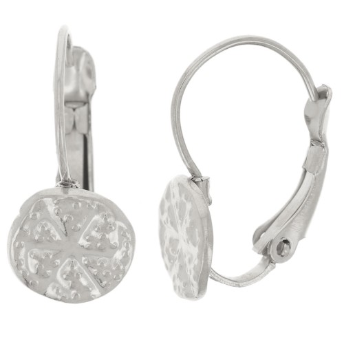 Ganchos 17 mm - Irregular Sand dollar pattern - Acero inoxidable 304L x2