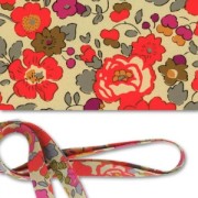 Cinta cortada al bies Liberty Betsy Fluo Té x 1m