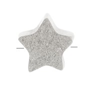 Cuenta de estrella plana efecto diamante de 4,5 mm - Acero inoxidable 304L x1