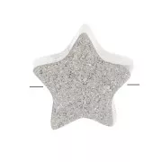 Cuenta de estrella plana efecto diamante de 4,5 mm - Acero inoxidable 304L x1