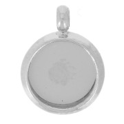 Engaste de colgante para cabujón de fondo plano de 6 mm - Acero inoxidable 304L x1