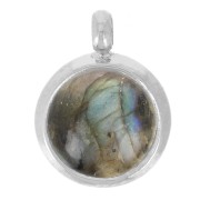 Engaste de colgante para cabujón de fondo plano de 6 mm - Acero inoxidable 304L x1