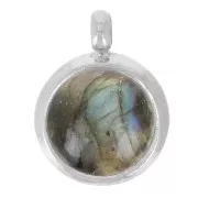 Engaste de colgante para cabujón de fondo plano de 6 mm - Acero inoxidable 304L x1