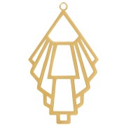 Colgante de diseño geométrico - 39x23 mm - Acero inoxidable 316L Dorado x1|raw }}