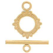 Cierre en T trabajado para pulsera o collar de 14 mm - Acero inoxidable dorado 304L x1|raw }}