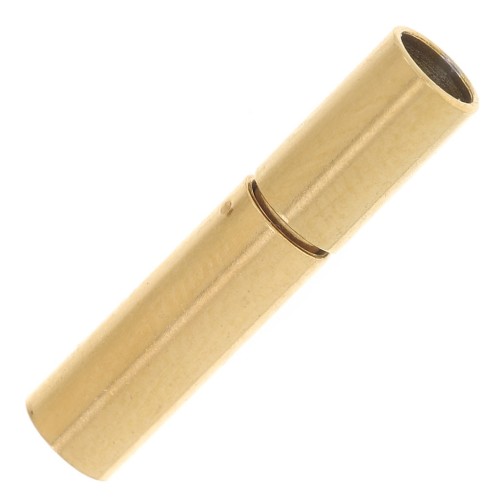 Cierre de bayoneta para cordón de 3 mm - Acero inoxidable 304L dorado x1