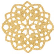 Entrepieza rosetón calado texturado de 13 mm - Acero inoxidable dorado 316L x1|raw }}