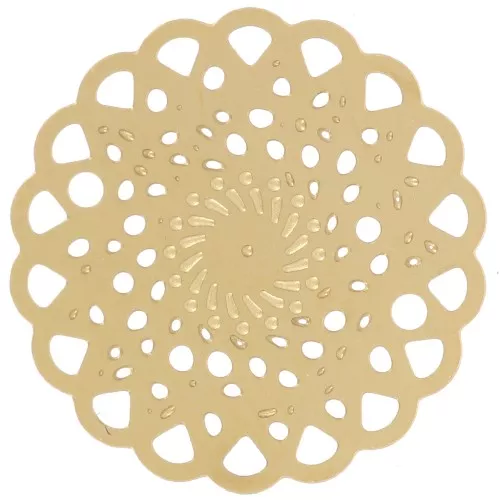 Intercalaire rosace ajouré 13 mm - Acier inoxydable 316L Doré x1