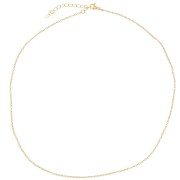 Collar de malla Forçat de 1,6 mm - Acero inoxidable 304L Dorado x 40 cm