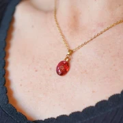 Gargantilla Forçat malla 2,1 mm - 304L Dorado acero inoxidable x46cm