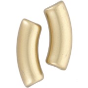 Cuentas tubo curvadas 35x11 mm en acrílico opaco - Oro mate x6
