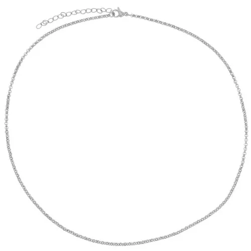 Jaseron gargantilla de malla 2,1 mm - Acero inoxidable 304L x46cm