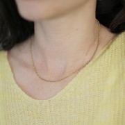 Jaseron gargantilla de malla 2,1 mm - Acero inoxidable 304L x46cm