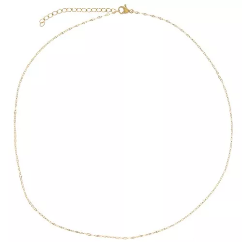 Gargantilla malla fantasía 1,4 mm - Acero inoxidable 304L Dorado x46cm