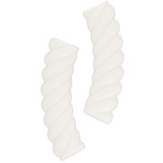 Perlas de tubo curvado de 32x8 mm en acrílico opaco - Marfil x6