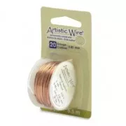 Hilo de cobre Artistic Wire de 0,81 mm - Natural, resistente al deslustre, 5,5 m