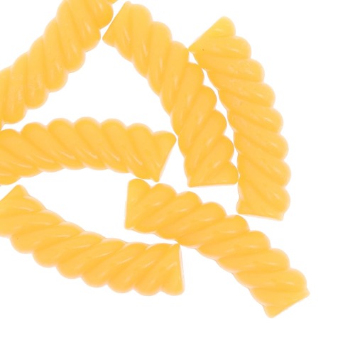 Perlas de tubo curvado de 32x8 mm en acrílico opaco - Amarillo x6