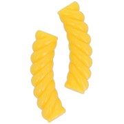Perlas de tubo curvado de 32x8 mm en acrílico opaco - Amarillo x6