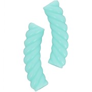 Cuentas de tubo curvado de 32x8 mm en acrílico opaco - Verde turquesa x6