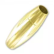 Cierre magnético para cordón 5 mm de acero Inox Dorado x1