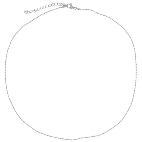 Gargantilla bola ovalada malla 1,1 mm - Acero inoxidable 304L x46cm