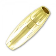 Cierre magnético para cordón 4 mm de acero Inox dorado x1
