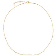 Collar de malla «Fantaisie» de 1,5 mm - Acero inoxidable 304L Dorado x 41 cm