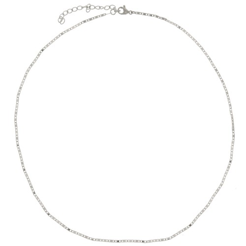 Gargantilla de malla fantasía 1,5 mm - Acero inoxidable 304L x46cm