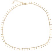 Gargantilla de malla y baras 6.8 mm - 304L Dorado acero inoxidable x46cm|raw }}