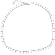 Gargantilla de malla Bordillo y barras 6,8 mm - Acero inoxidable 304L x46cm