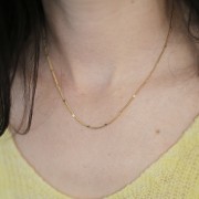 Bordillo de cota de malla 1,95 mm - Acero inoxidable 304L Dorado x46cm