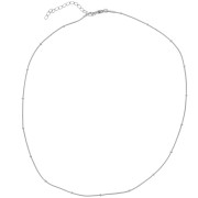 Gargantilla de cuentas serpentina 2 mm - Acero inoxidable 304L x46cm