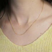 Gargantilla de cuentas serpentina 2 mm - Acero inoxidable 304L x46cm