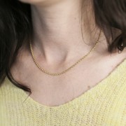 Gargantilla de malla Cuerda 2 mm - Acero inoxidable 304L x46cm