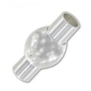 Cierre magnético cordón 4 mm Plateado x1