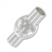 Cierre magnético cordón 4 mm Plateado x1