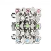 Cierre Strass PureCrystal 3 vías rhodium 20 mm