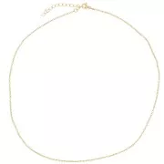10 Forçat 1,6 mm collares de malla - 304L Dorado de acero inoxidable x46cm