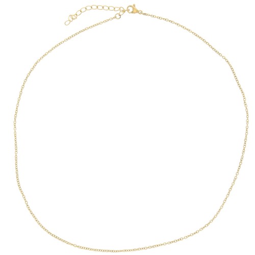 10 Forçat 1,6 mm collares de malla - 304L Dorado de acero inoxidable x46cm