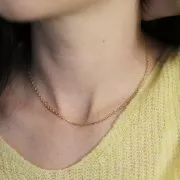 10 Forçat 2 mm collares de malla - 304L Dorado de acero inoxidable x46cm