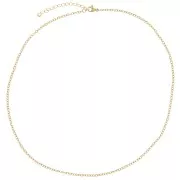 10 Forçat collares de malla de 2,1 mm - 304L Dorado de acero inoxidable x46cm