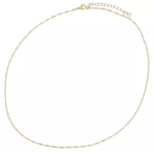 10 collares de malla de 2 mm de fantasía - 304L Dorado de acero inoxidable x46cm